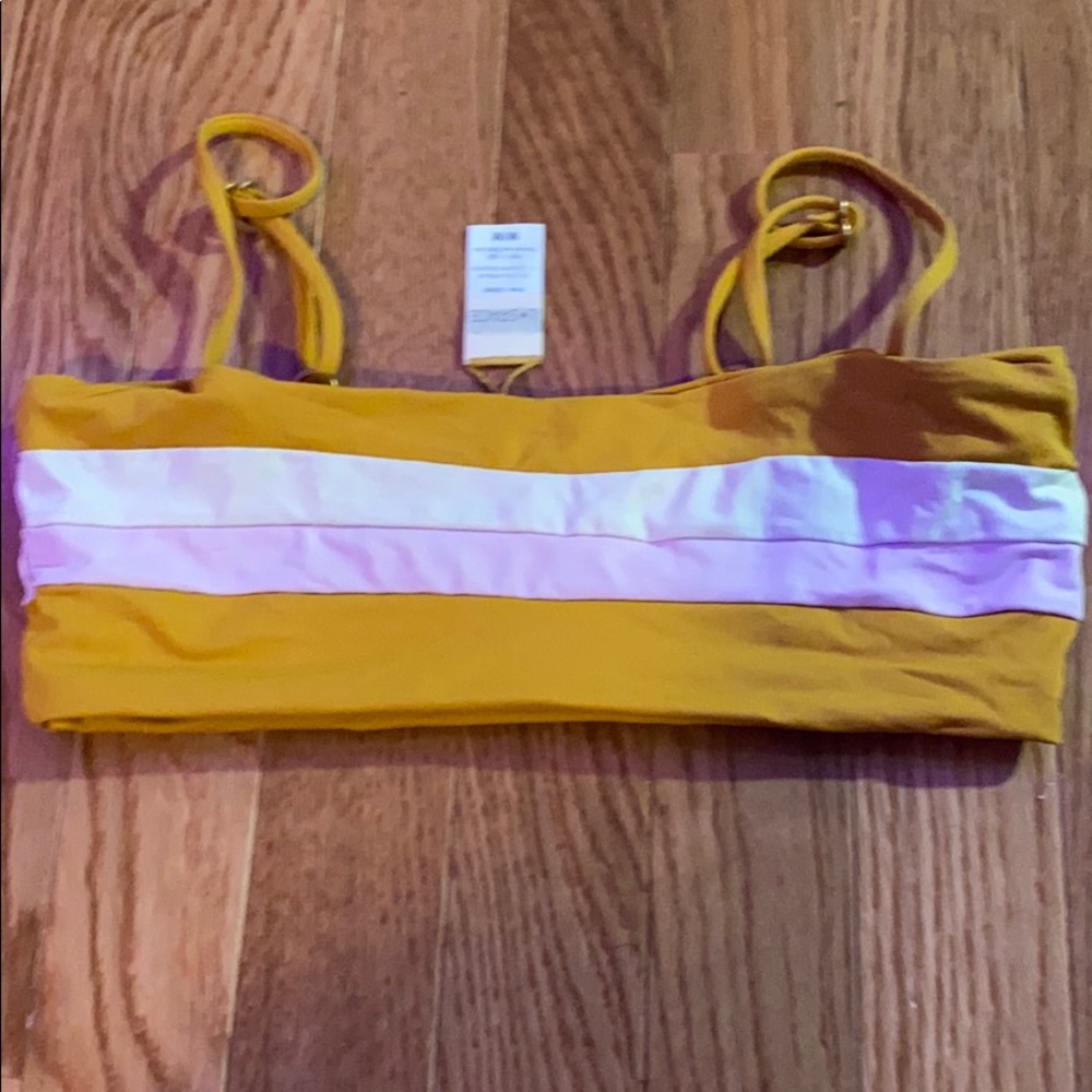 Yellow L space bikini top